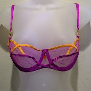 Honey Birdette Purple and Orange Bra 34C Sakia